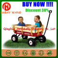 Wooden baby kids children wagon cart four wheels can folding